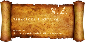 Miskolczi Ludovika névjegykártya